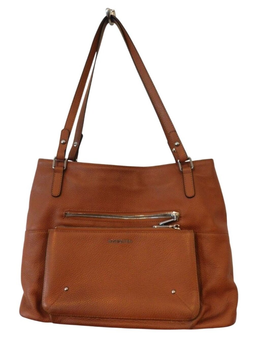 BOSTANTEN Brown Pebbled Texture Tote Shoulder Bag Large Quiet Luxury Chic